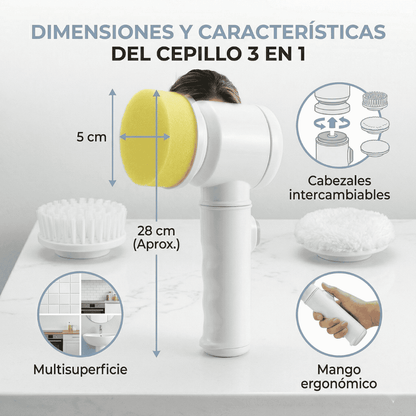🧼CEPILLO AUTOMATICO 3 en 1 | TURBOLIMPIO PRO✨