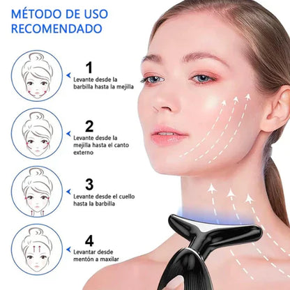Masajeador Facial LED con Vibración - Rejuvenated Skin®